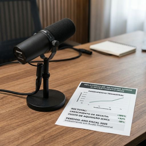 Análise do investimento a longo prazo em um microfone dinâmico de elite para o seu negócio digital.
